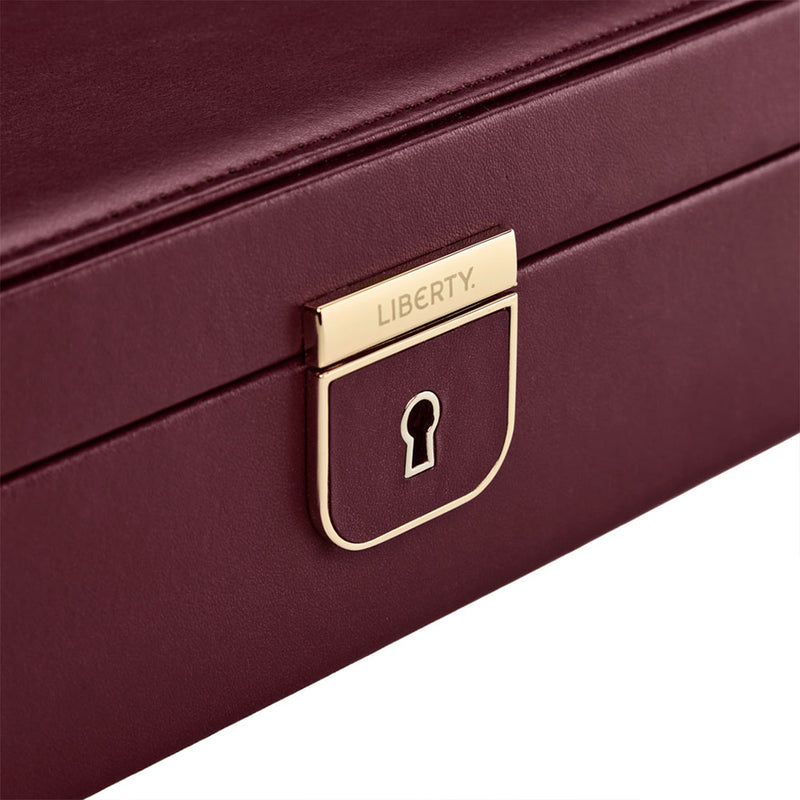 WOLF X LIBERTY Ianthe Medium Jewellery Box Burgundy