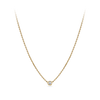 Diamond Solitaire Bezel Set Necklace in 18ct Yellow Gold