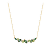 Elysian Tourmaline Peridot and Diamond Cluster Necklace in 18ct Yellow Gold