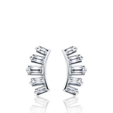 0.33 Carat Diamond Baguette Earrings in 18ct White Gold