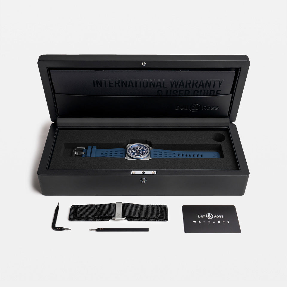 Bell & Ross BR-X3 Automatic Chronograph 41mm Watch BRX3R-BLU-ST/SRB