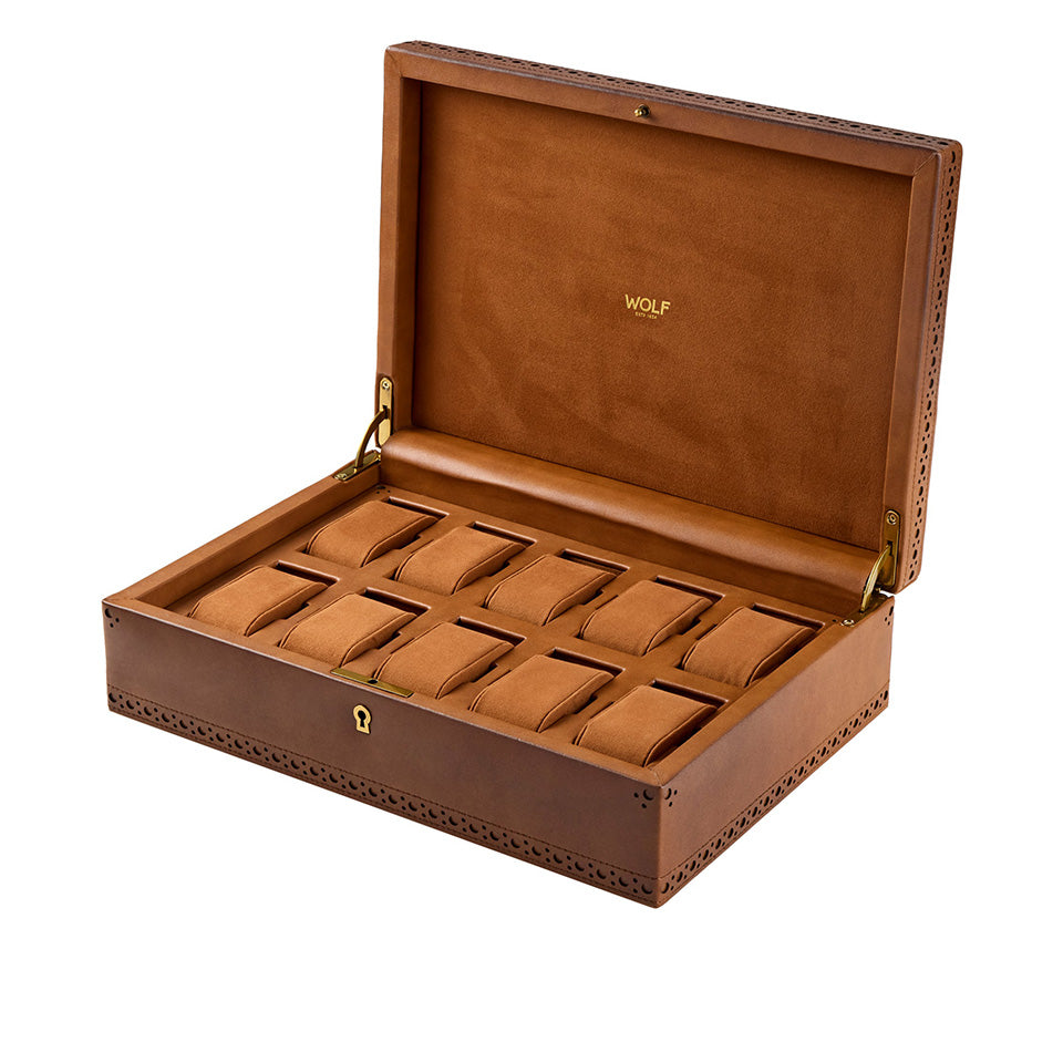 WOLF Brogue 10 Piece Watch Box
