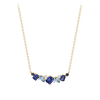 Elysian Tanzanite Topaz Sapphire and Diamond Necklace Cluster in 18ct Yellow Gold