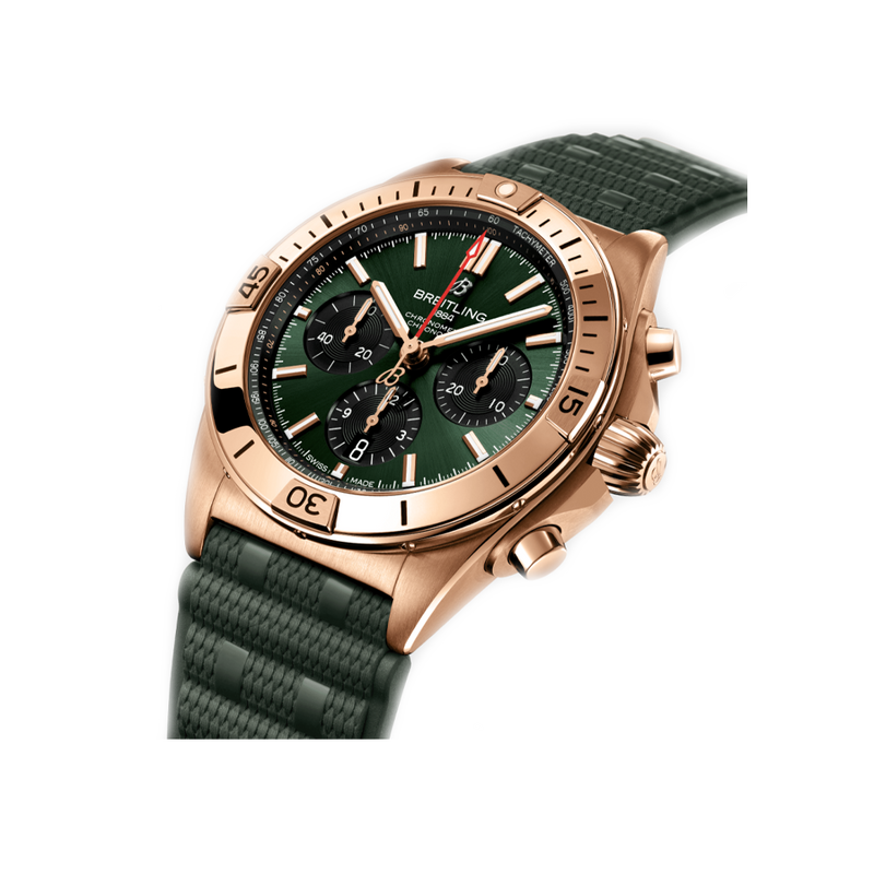 Breitling Chronomat Automatic Chronograph Green 18ct Rose Gold