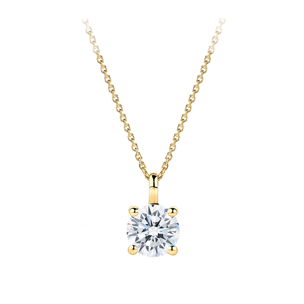 1.00 Carat Diamond Solitaire Pendant in 18ct Yellow Gold