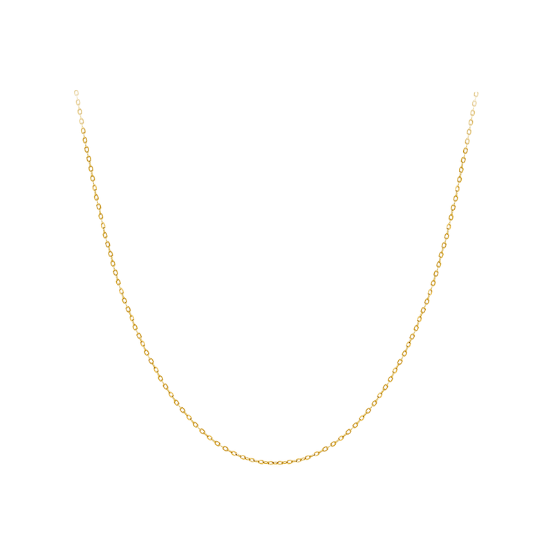 Diamond Cut Cable 45cm Chain in 18ct Yellow Gold