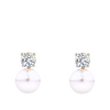 Akoya Pearl and Diamond Stud Earrings in 14ct Yellow Gold