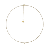 Diamond Solitaire Bezel Set Necklace in 18ct Yellow Gold
