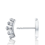 0.33 Carat Diamond Baguette Earrings in 18ct White Gold