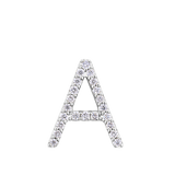 Initial Diamond Pendant in 18ct White Gold