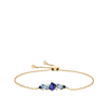 Elysian Tanzanite Topaz Sapphire and Diamond Cluster Bracelet in 18ct Yellow Gold