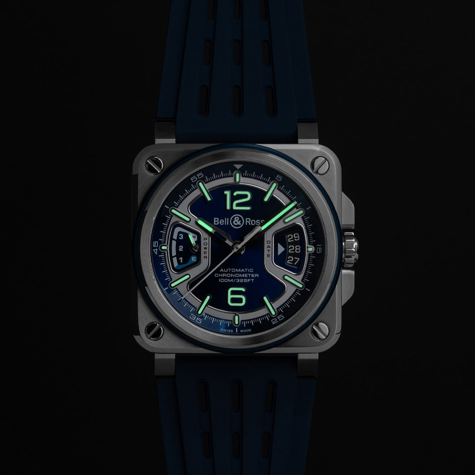 Bell & Ross BR-X3 Automatic Chronograph 41mm Watch BRX3R-BLU-ST/SRB