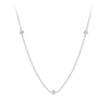 0.25 Carat Diamond Station Bezel Set Necklace in Platinum