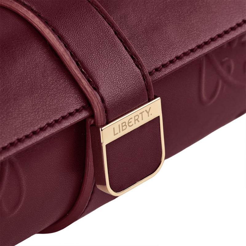 WOLF X LIBERTY Ianthe Triple Watch Roll Burgundy
