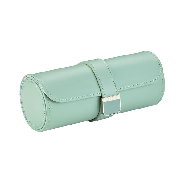 WOLF X LIBERTY Julia Interior Print Triple Watch Roll Sage Green