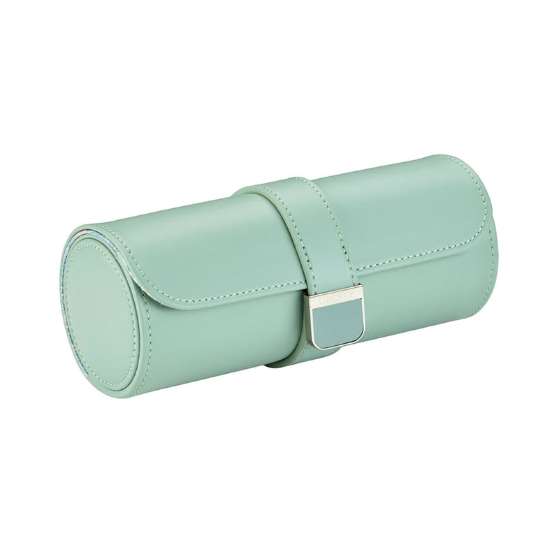 WOLF X LIBERTY Julia Interior Print Triple Watch Roll Sage Green