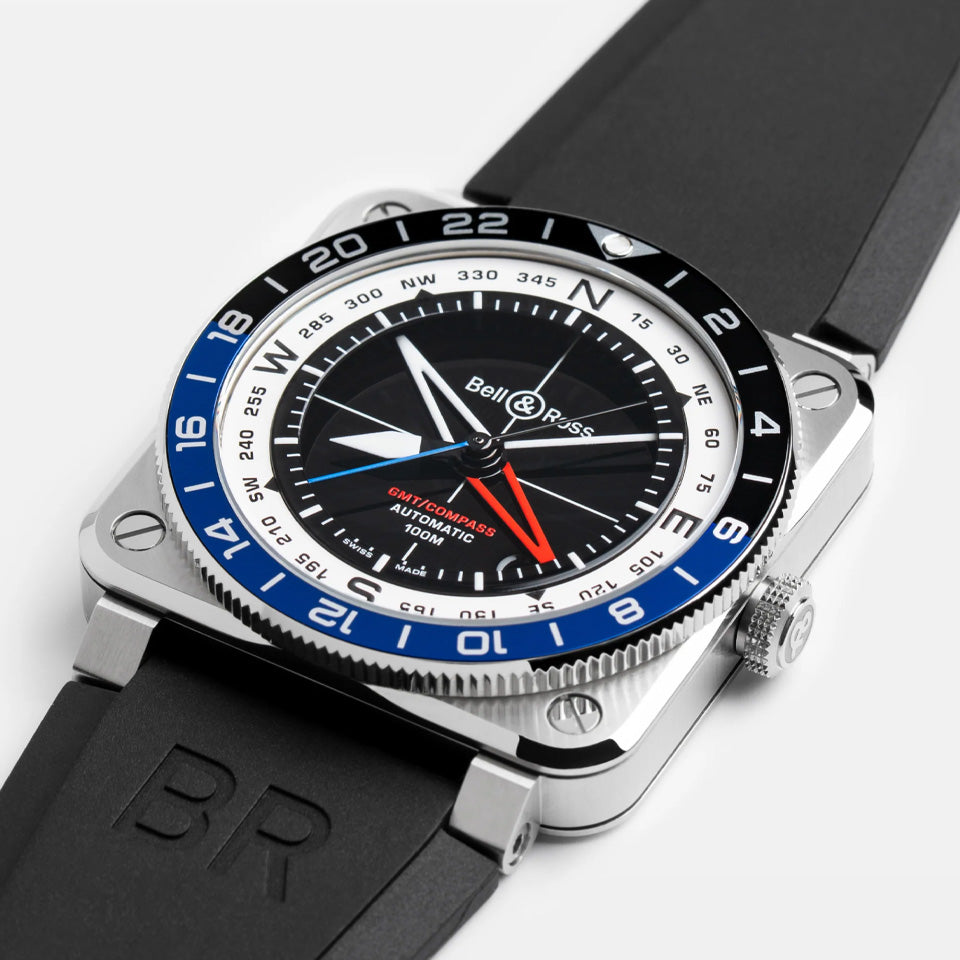 Bell & Ross BR-03 Automatic GMT 42mm Watch BR0393-COM-ST/SRB