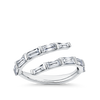 1.00 Carat Diamond Baguette Wrap Ring in 18ct White Gold