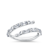 1.00 Carat Diamond Baguette Wrap Ring in 18ct White Gold