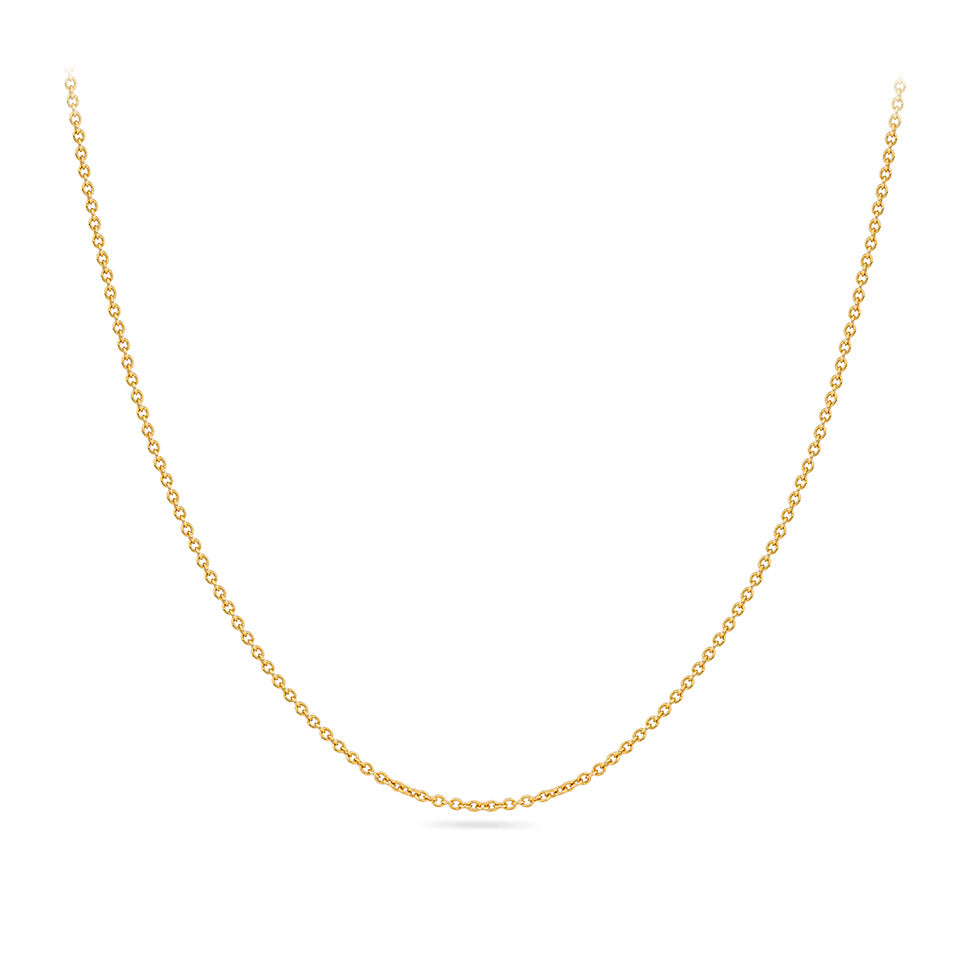 Round Cable Chain in 18ct Yellow Gold