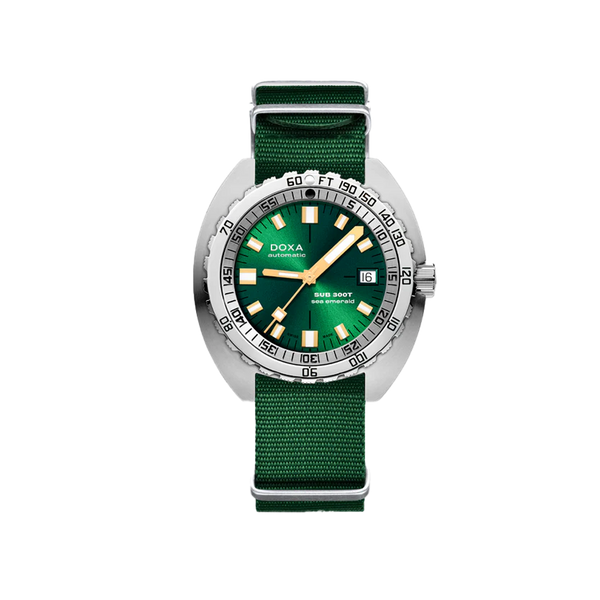 DOXA SUB 300T Sea Emerald Stainless Steel NATO Strap