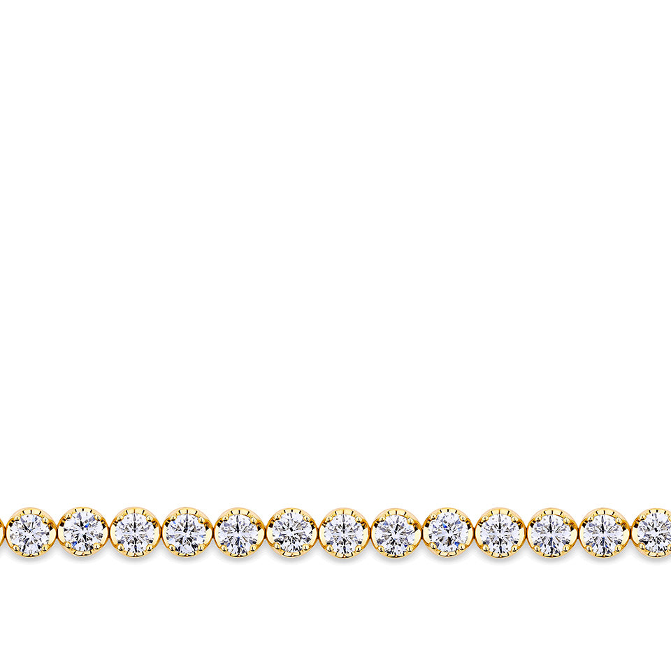 9.00 Carat Diamond Tennis Bracelet in 18ct Yellow Gold