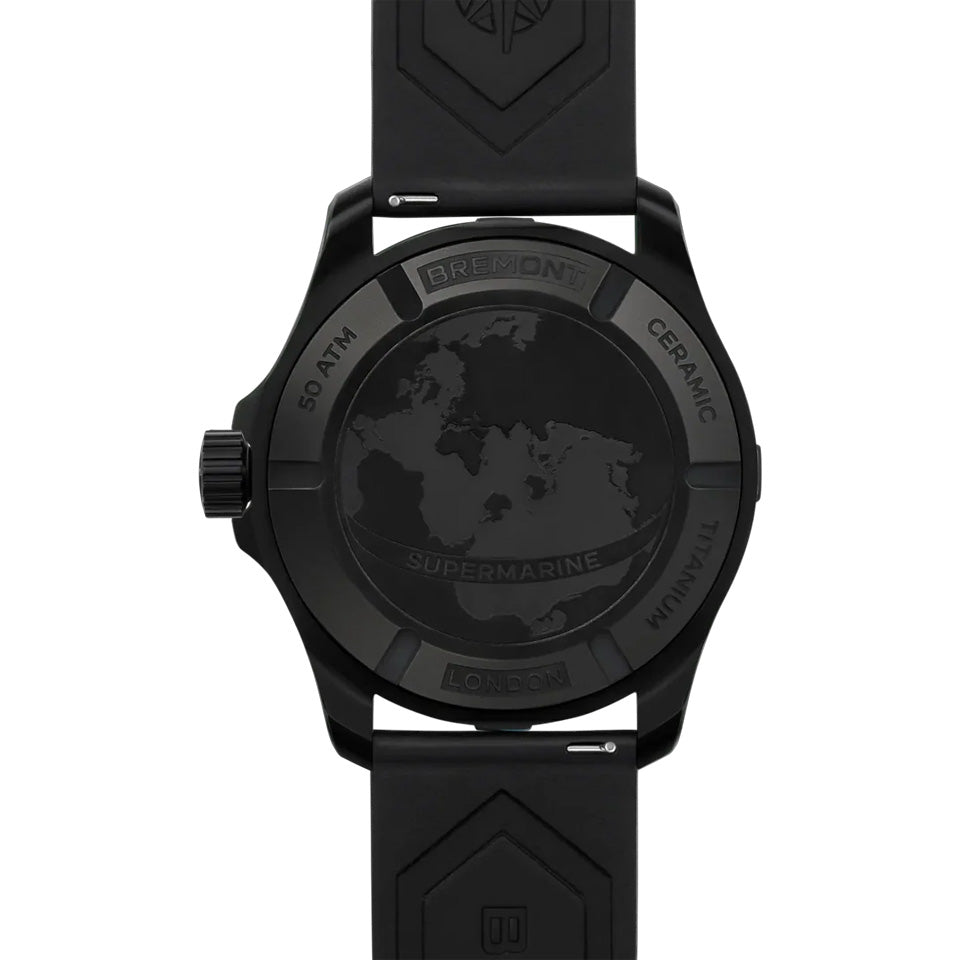 Bremont Supermarine Automatic 43mm Watch SM43-DT-BKCER-BK-R-S