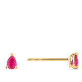 Ruby Stud Earrings in 18ct Yellow Gold