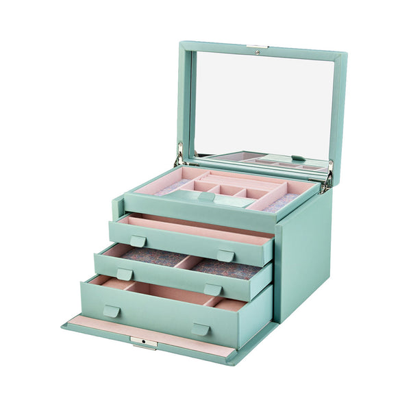 WOLF X LIBERTY Julia Interior Print Large Jewellery Box Sage Green