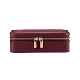 WOLF X LIBERTY Ianthe Medium Jewellery Zip Case Burgundy