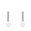 Akoya Pearl and Diamond Stud Earrings in 14ct Yellow Gold