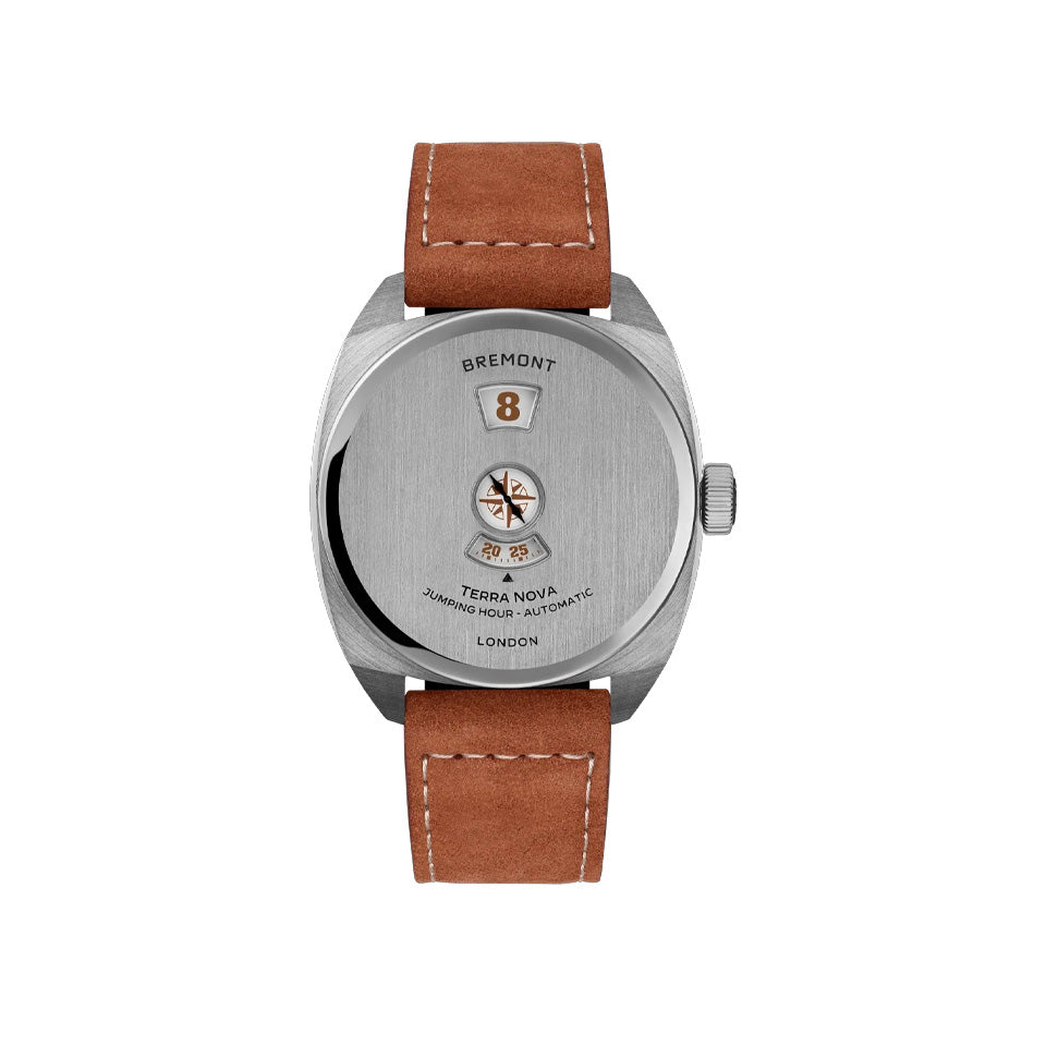 Bremont Terra Nova Automatic Jumping Hour 38mm Watch TN38-JH-SS-CC-L-S