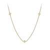 0.25 Carat Diamond Station Bezel Set Necklace in 18ct Yellow Gold