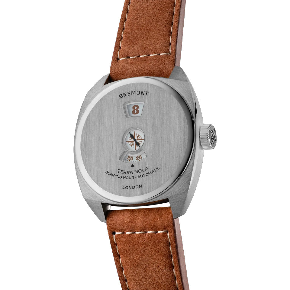 Bremont Terra Nova Automatic Jumping Hour 38mm Watch TN38-JH-SS-CC-L-S