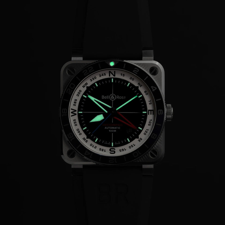 Bell & Ross BR-03 Automatic GMT 42mm Watch BR0393-COM-ST/SRB