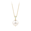 Australian Opal and South Sea Pearl Pendant in 18ct Yellow Gold
