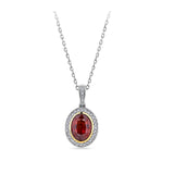 Vault® 2.14 Carat Burmese Ruby and 0.10 Carat Diamond Pendant in 18ct White and Rose Gold