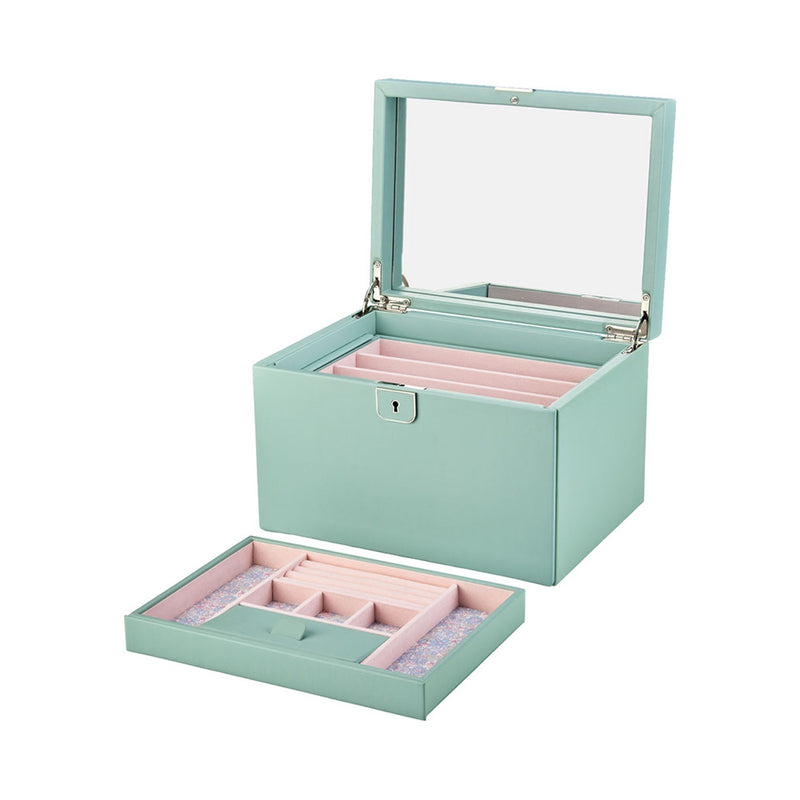 WOLF X LIBERTY Julia Interior Print Large Jewellery Box Sage Green
