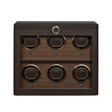 WOLF Earth 6 Piece Watch Winder in Coffee