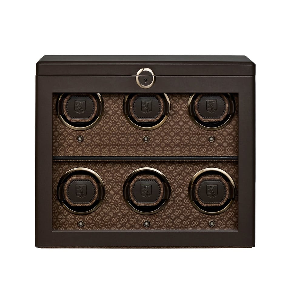 WOLF Earth 6 Piece Watch Winder in Coffee