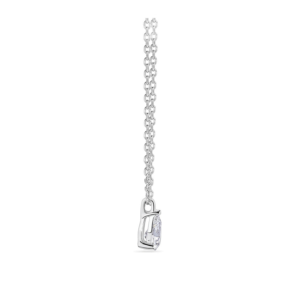 0.25 Carat Pear Cut Diamond Pendant in 18ct White Gold
