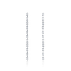 1.70 Carat Diamond Baguette Drop Earrings in 18ct White Gold