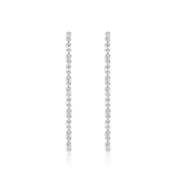 1.70 Carat Diamond Baguette Drop Earrings in 18ct White Gold