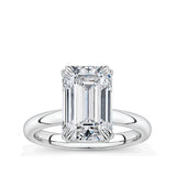 5.02 Carat Emerald Cut Solitaire Engagement Ring in 18ct White Gold