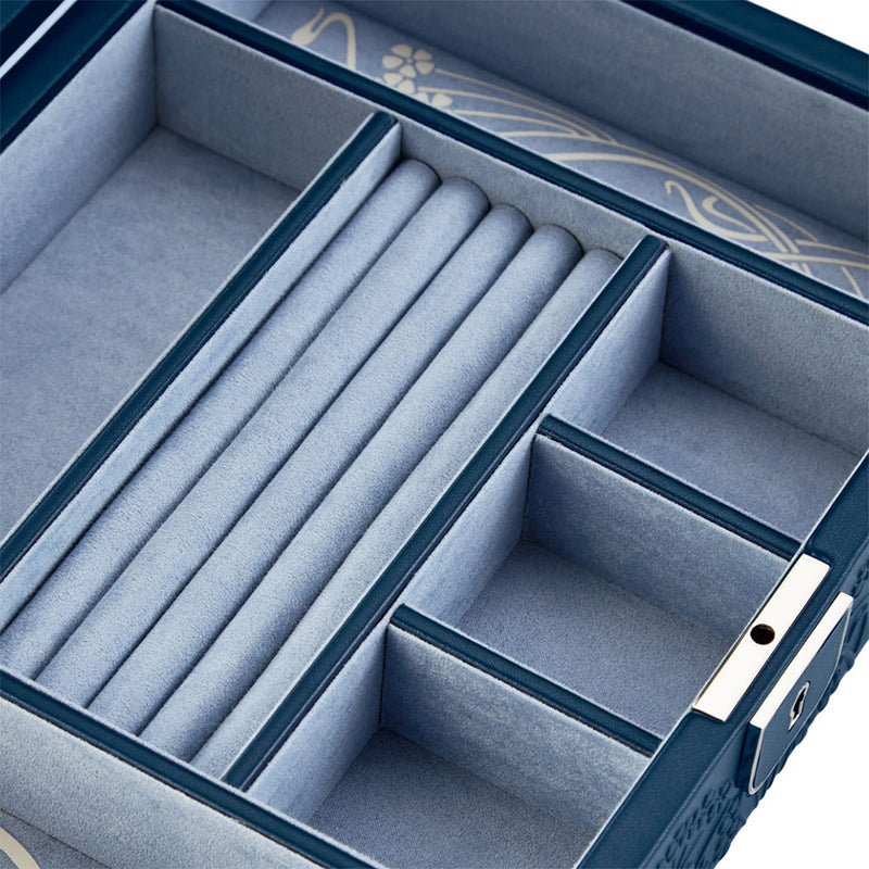 WOLF X LIBERTY All Over Ianthe Medium Jewellery Box Navy