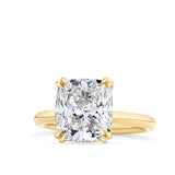 5.30 Carat Cushion Cut Solitaire Engagement Ring in 18ct Yellow Gold