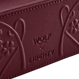 WOLF X LIBERTY Ianthe Medium Jewellery Zip Case Burgundy