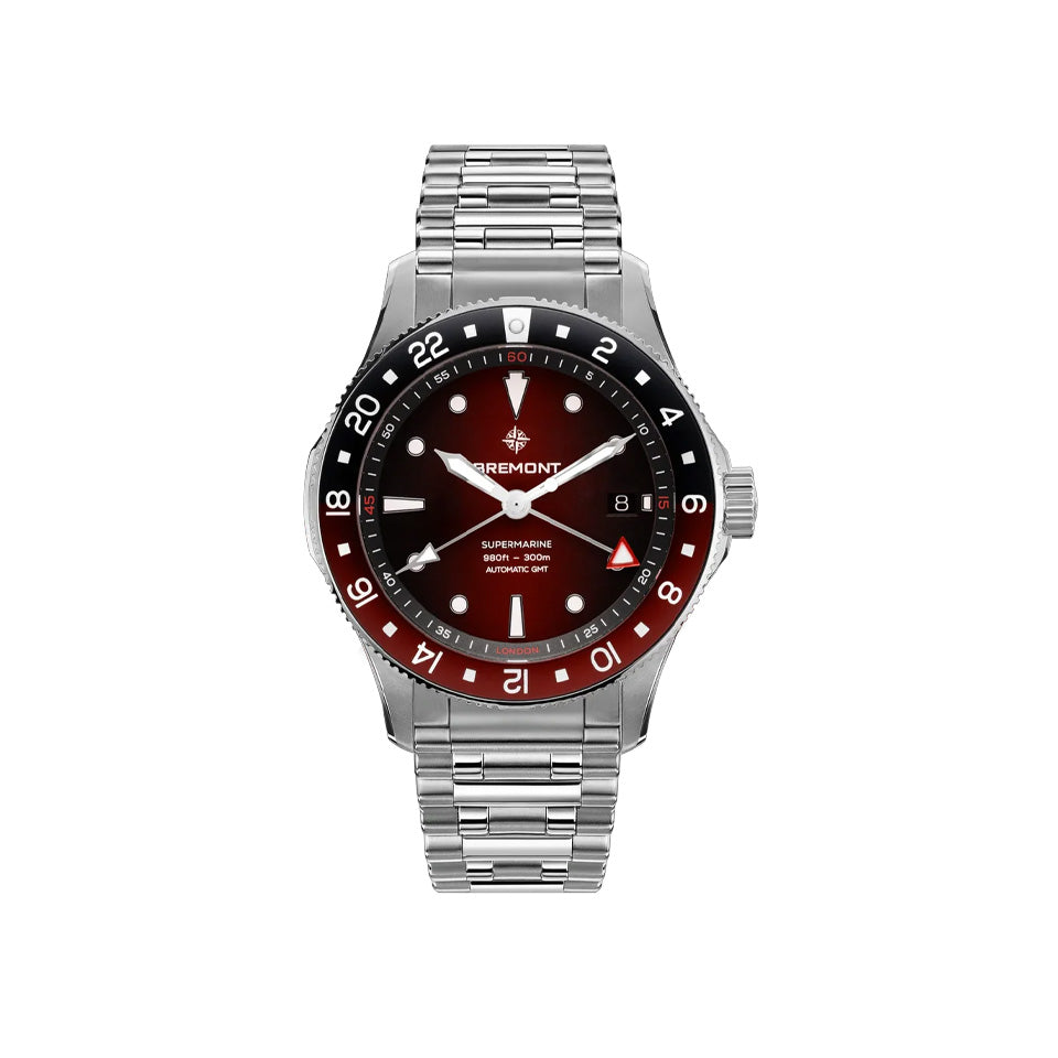Bremont Supermarine Automatic GMT 40mm Watch SM40-GMT-SS-RDBK-B