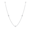 0.58 Carat Diamond Station Bezel Set Necklace in Platinum
