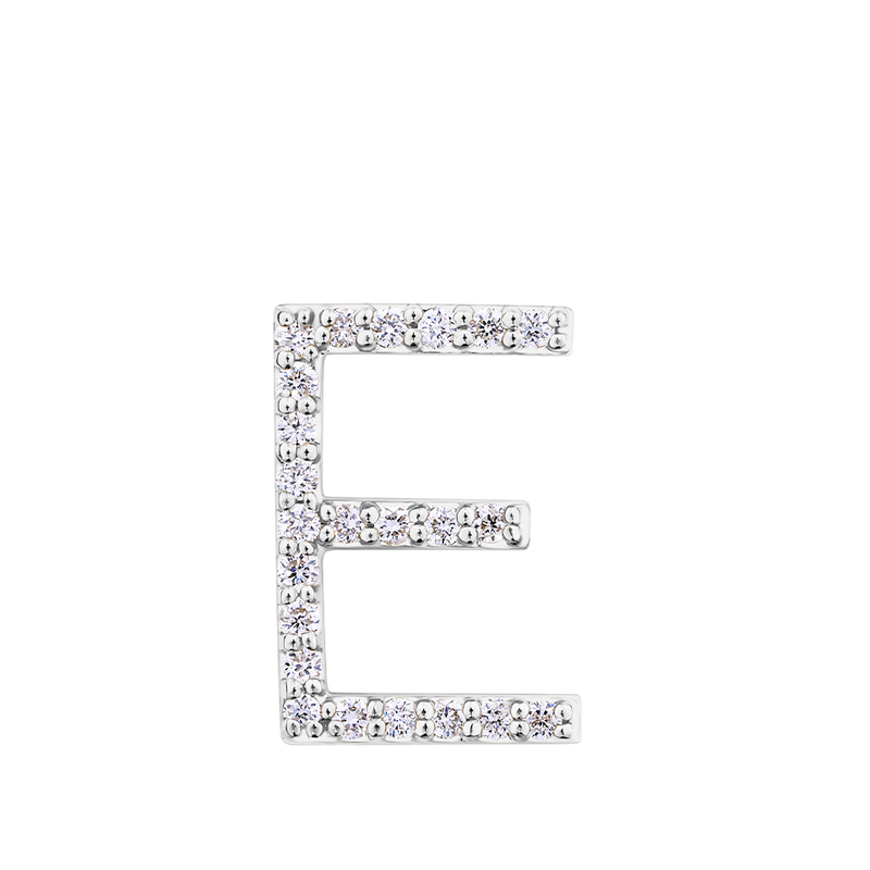 Initial Diamond Pendant in 18ct White Gold